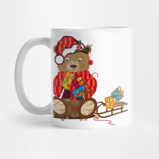 little bear with Santa hat Mug